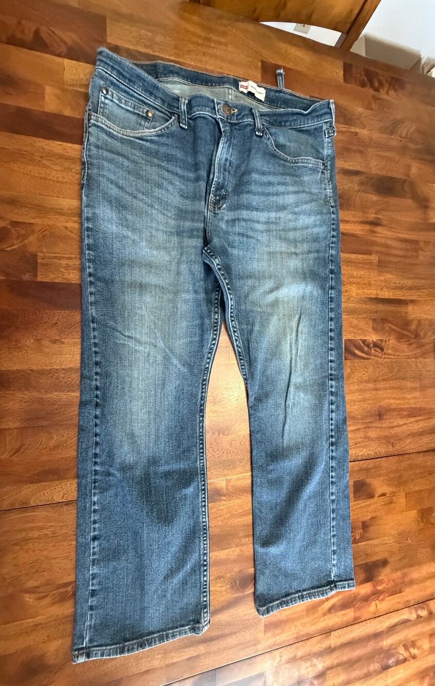 Wrangler Relaxed Boot Jeans Mens 36x30 Blue Stretch Denim Bootcut